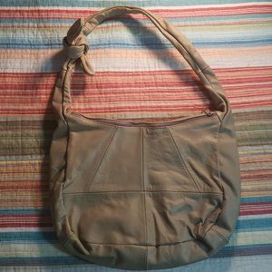 Vintage Leather Shoulder Bag Purse w/Knotted Strap